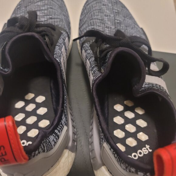 Adidas NMD R1 Glitch BB2884 Primeknit Core Black & Gray Size 11 Mens Pre-Owned - Picture 7 of 8